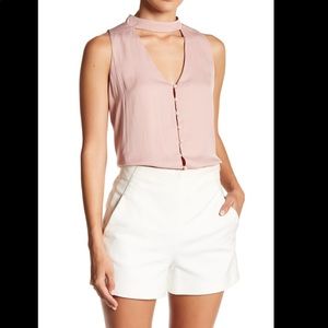 ASTR Front Cutout Button Down Tank